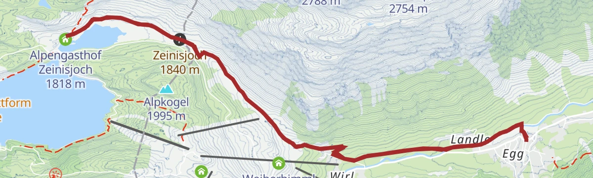 Route map: G.02 Zeinisjoch